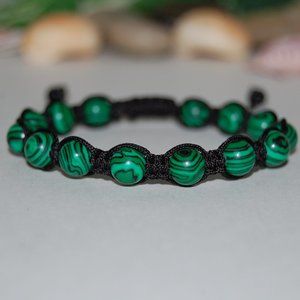 Green Bracelet,Green Drawstring Beaded Shamballa Bracelet,Good Luck Bracelet